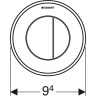 Кнопка смыва для унитаза GEBERIT TYPE 10 116,056.KK.1